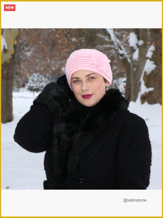 Fleece Beanie Hat Chemo Headwear Cancer Cap Ladies Head Covering main image 4